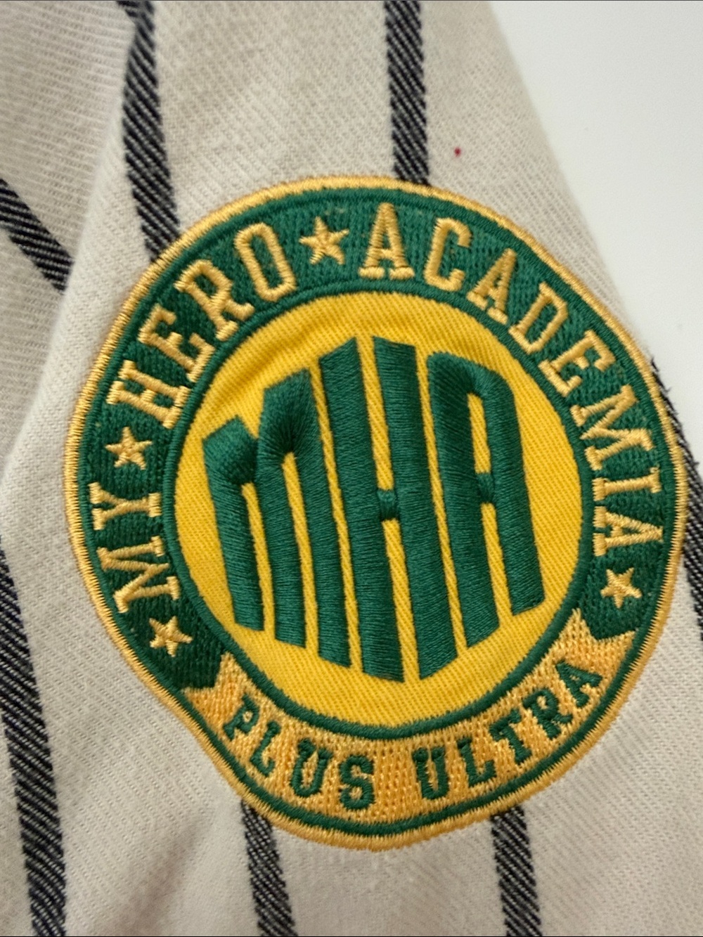 U.A. High Baseball Jersey - Cream with Yellow & Green Lettering - Picture 3 of 5